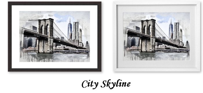 City Skyline Framed Print